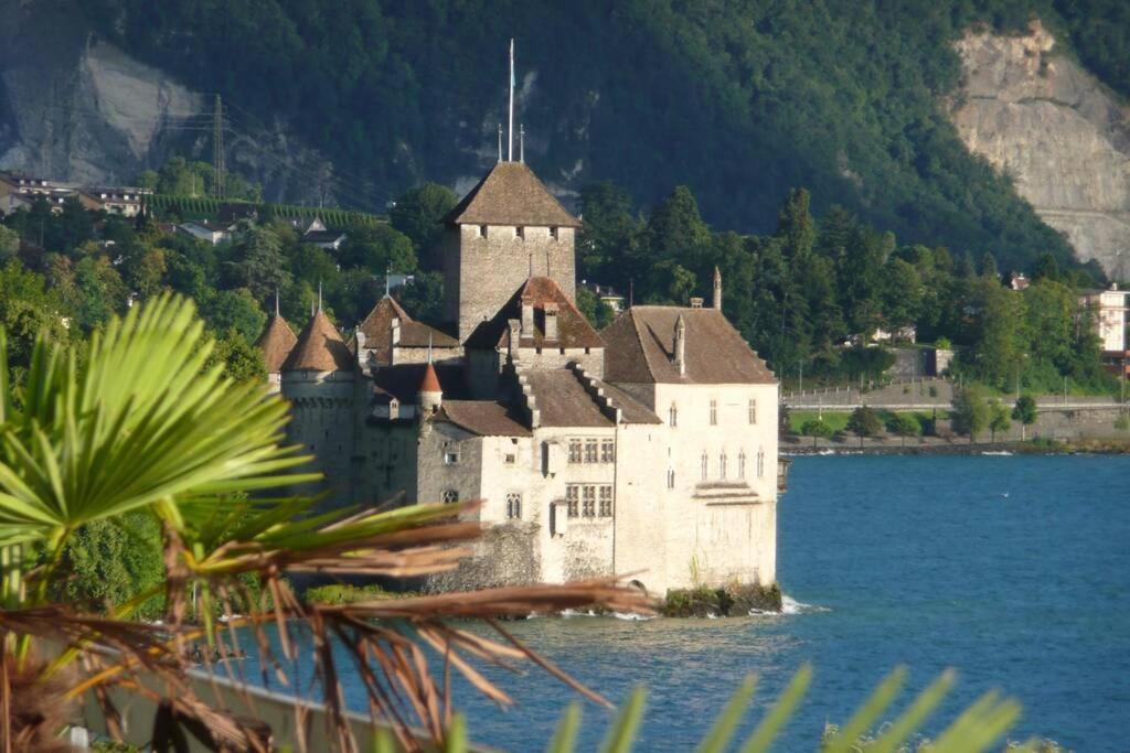 Studio Vue Panoramique Sur Le Lac Leman Veytaux Exterior photo